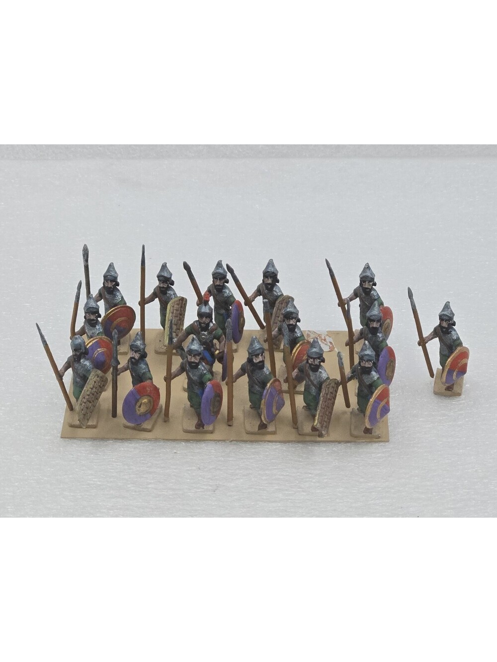 Vintage 22mm Metal Minifigs A713 Norman Spearmen Lot Of 16